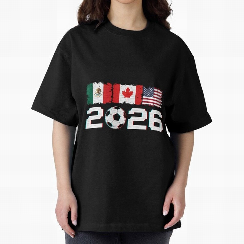 Glitched United 2026 Cup North America Emblem Part Classic T-Shirt Bring a Champion Mindset to FIFA World Cup 2026 Connected to Neymar, Haaland and Cristiano Ronaldo, Argentina and Brazil Energy, Supporter Pride, Iconic Celebrations, Legendary