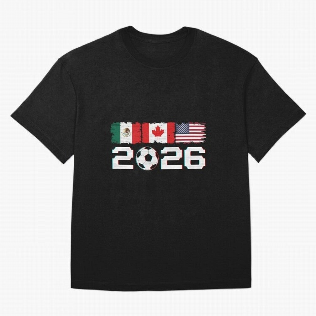 Glitched United 2026 Cup North America Emblem Part Classic T-Shirt Bring a Champion Mindset to FIFA World Cup 2026 Connected to Neymar, Haaland and Cristiano Ronaldo, Argentina and Brazil Energy, Supporter Pride, Iconic Celebrations, Legendary