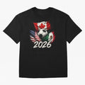 Soccer 2026 USA Canada Mexico ¨C World Football Flags Design Classic T-Shirt Mark Global Football Passion for FIFA World Cup 2026 USA Canada Mexico, with Messi, Neymar and Mbappe, Brazil, Retro Football Energy, Iconic Rivalries, Trophy Chase Drama