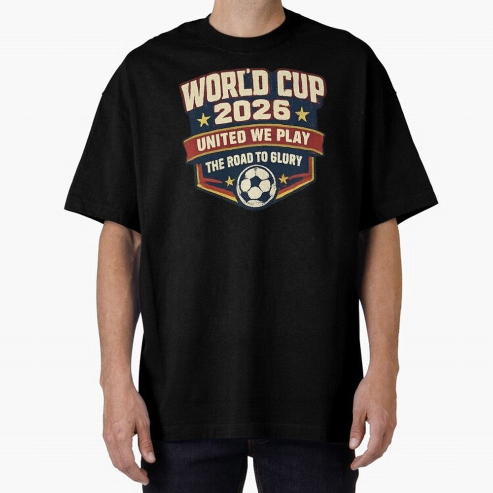 World Cup 2026 United We Play Vintage Soccer Football Fan Design Classic T-Shirt Show Championship Spirit for Global Football Passion for FIFA World Cup 2026, Highlighting CR7, Germany, Football History, Final Match Energy, Crowd Noise and Once in