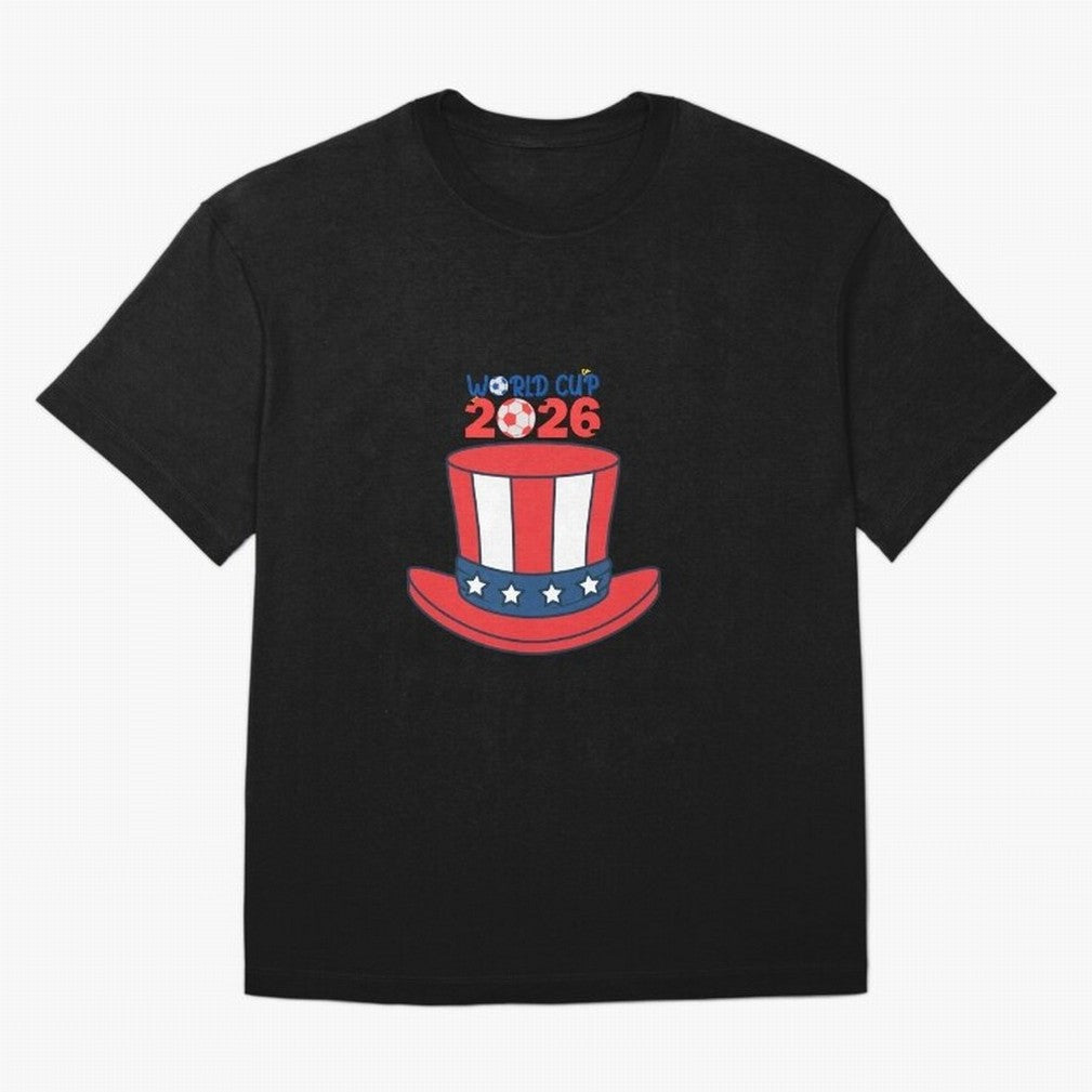 Patriotic Soccer Hat Design for FIFA World Cup 2026 Celebration Classic T-Shirt Create the FIFA World Cup 2026 USA Canada Mexico Journey through Messi, CR7 and Mbappe Highlights, England Pride, Sports Nostalgia, International Competition, Famous