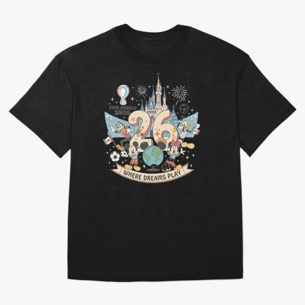 Dreamland Football 26 Shirt | Cute Cartoon Global Celebration Tee Classic T-Shirt Celebrate Rivalries and Pride in FIFA World Cup 2026 USA Canada Mexico for Fans of Cristiano Ronaldo, Haaland and CR7 and Portugal, Spain and Germany, Bringing