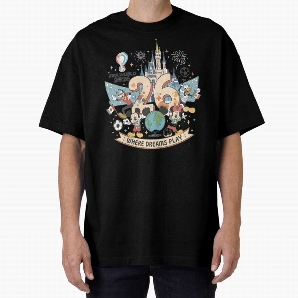 Dreamland Football 26 Shirt | Cute Cartoon Global Celebration Tee Classic T-Shirt Celebrate Rivalries and Pride in FIFA World Cup 2026 USA Canada Mexico for Fans of Cristiano Ronaldo, Haaland and CR7 and Portugal, Spain and Germany, Bringing