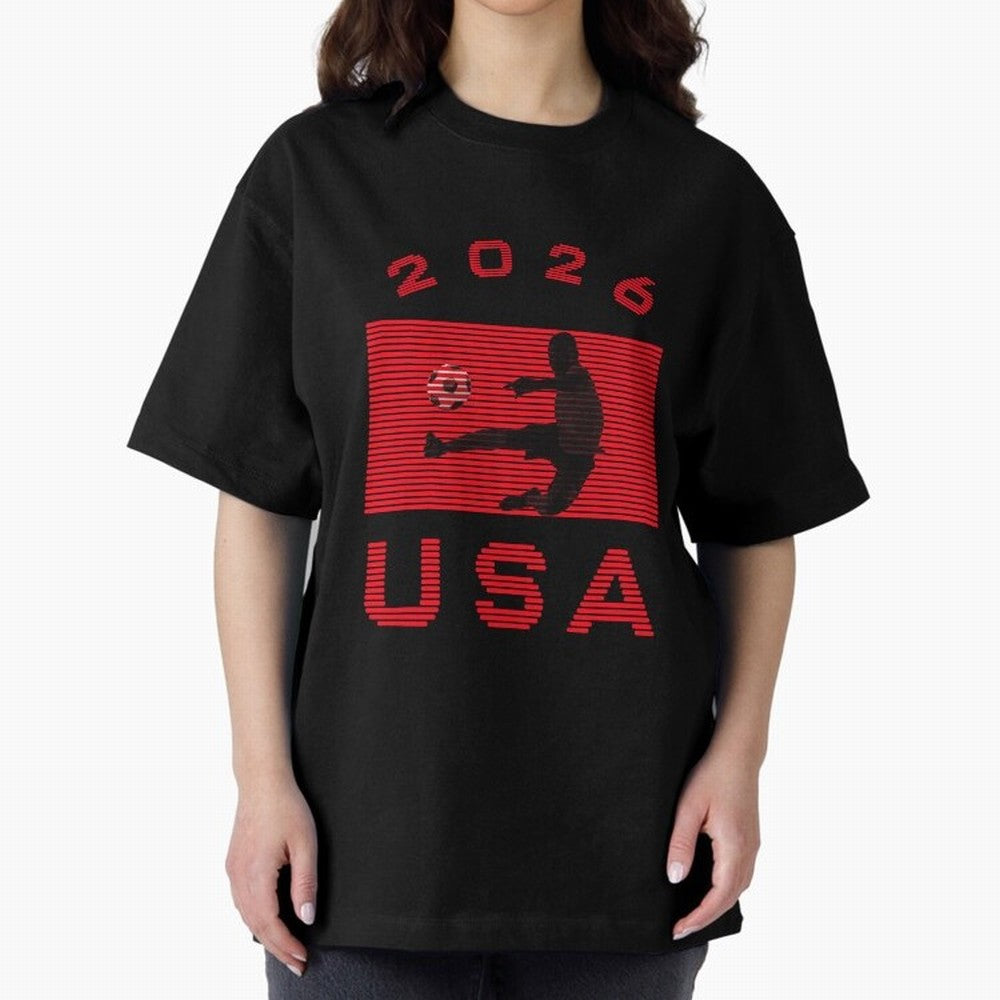 USA Soccer 2026 Player Silhouette Athletic Design Classic T-Shirt Keep the Legacy of Global Football Passion for FIFA World Cup 2026, Inspired by Cristiano Ronaldo, Haaland and CR7, Brazil, Football History, Final Match Energy, Crowd Noise and Once