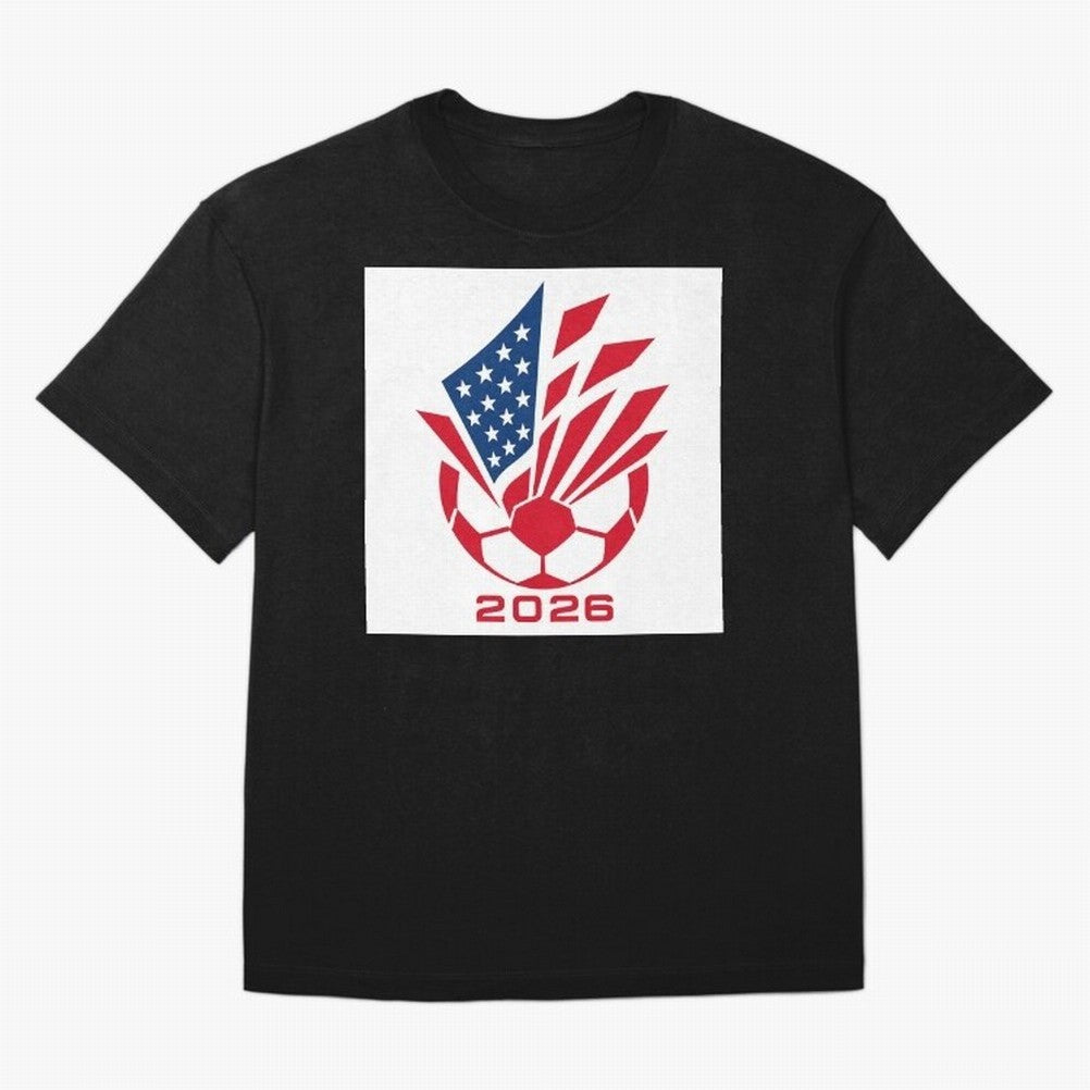 American Soccer 2026 Flag Burst Emblem Classic T-Shirt Spotlight FIFA World Cup 2026 USA Canada Mexico Inspired by Cristiano Ronaldo, Haaland and CR7, Spain Energy, Fan Favorite Moments, National Team Passion, Big Match Drama and Soccer History;