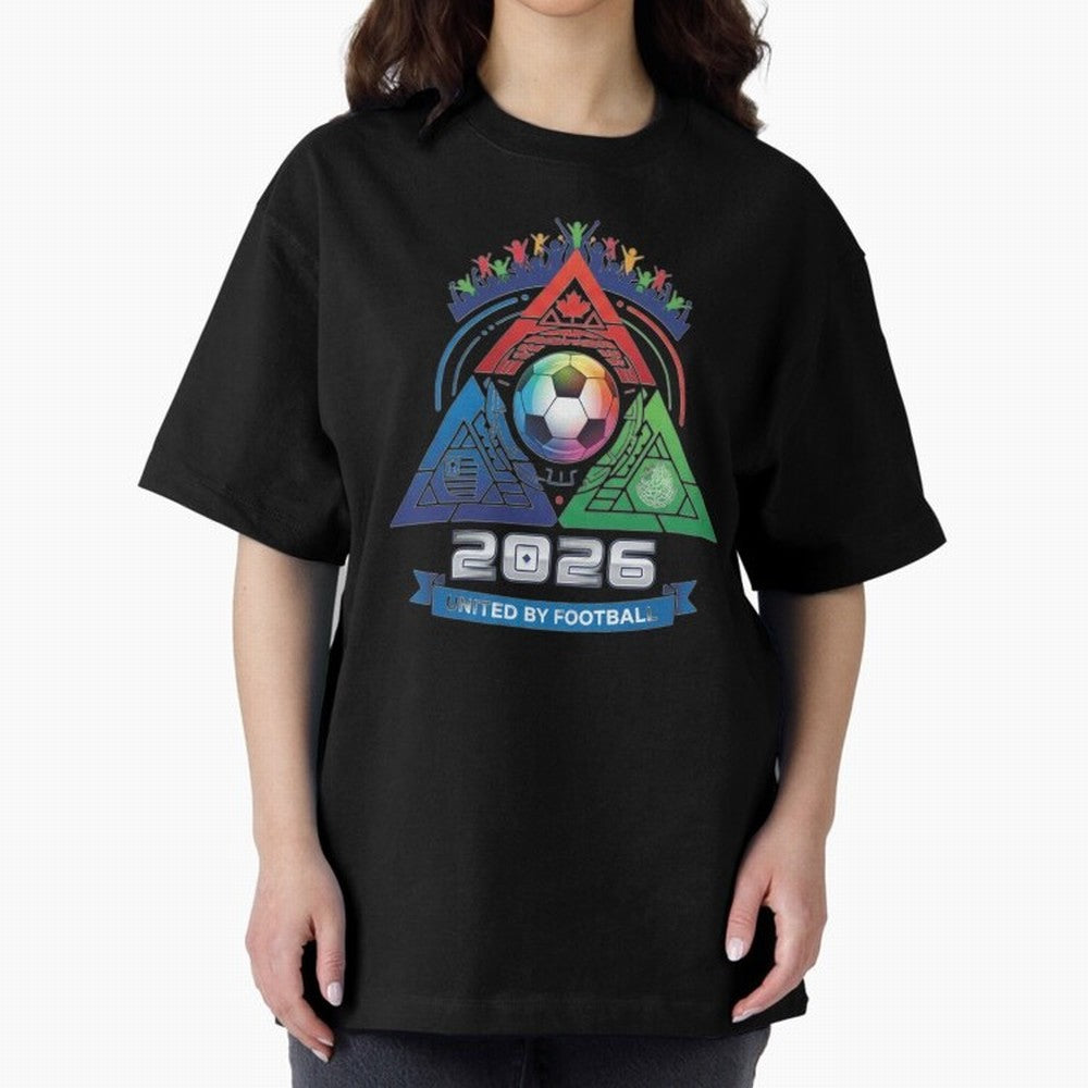 Triangular United by Football World Cup 2026 Emblem Classic T-Shirt Celebrate Golden Goal Energy in FIFA World Cup 2026 USA Canada Mexico for Fans of Mbappe and Neymar and England and Germany, Bringing Game Day Rituals, Football Legends, Country