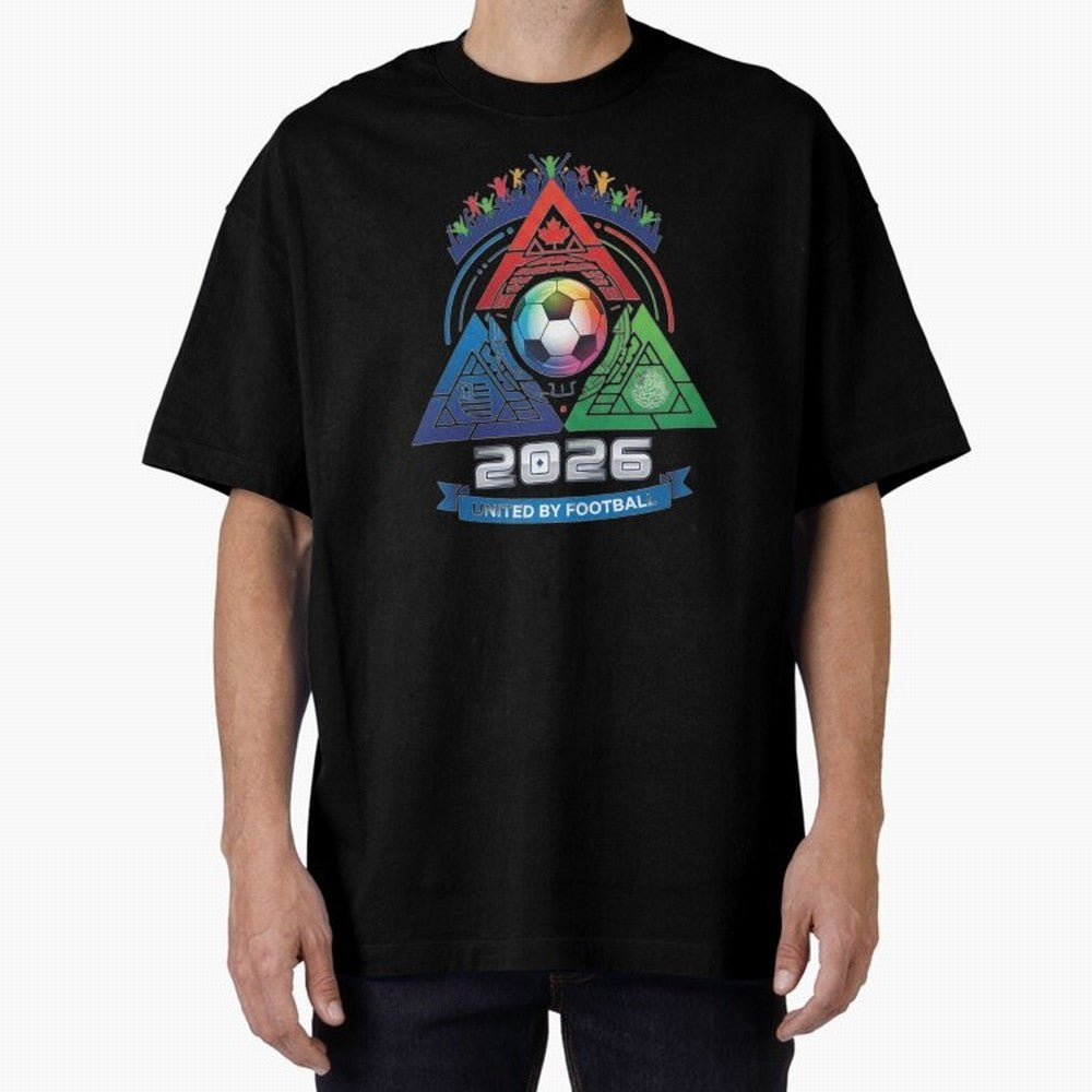 Triangular United by Football World Cup 2026 Emblem Classic T-Shirt Celebrate Golden Goal Energy in FIFA World Cup 2026 USA Canada Mexico for Fans of Mbappe and Neymar and England and Germany, Bringing Game Day Rituals, Football Legends, Country