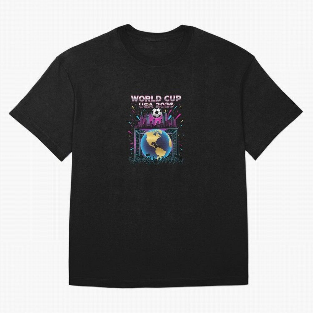 World Cup USA 2026 - Retro Soccer City Celebration Classic T-Shirt Represent the Passion of Global Football Passion for FIFA World Cup 2026 Group Stage, Driven by Neymar, Haaland and Cristiano Ronaldo, France and Portugal, Fan Favorite Moments,