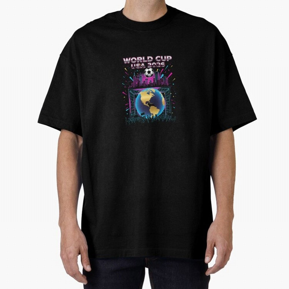 World Cup USA 2026 - Retro Soccer City Celebration Classic T-Shirt Represent the Passion of Global Football Passion for FIFA World Cup 2026 Group Stage, Driven by Neymar, Haaland and Cristiano Ronaldo, France and Portugal, Fan Favorite Moments,