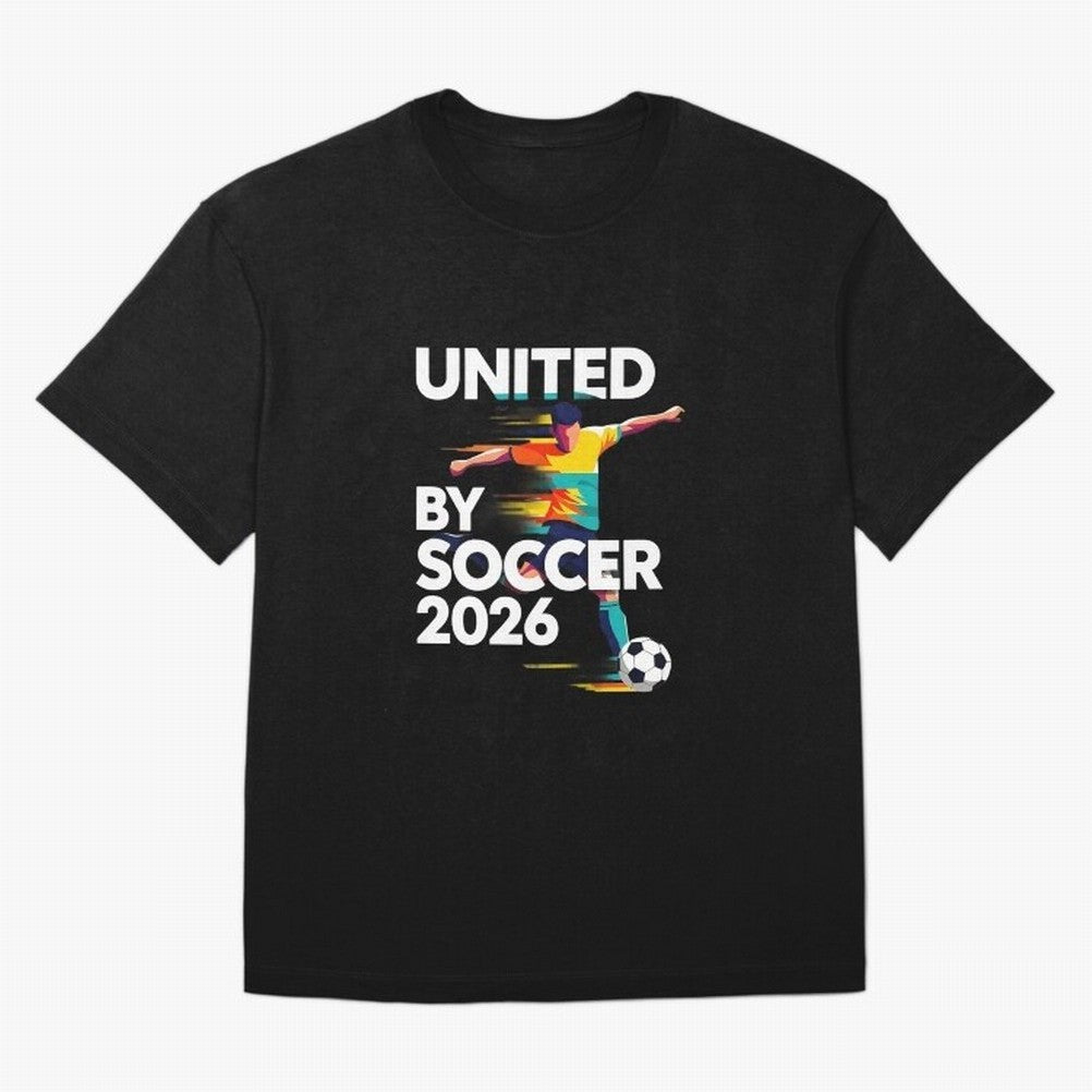 United by Soccer 2026 Football Fan Hoodie International Cup Style Graphic Classic T-Shirt Fuel Your Fan Pride for Global Football Passion for FIFA World Cup 2026 USA Canada Mexico, Filled with CR7 and Messi, France and Portugal, Sports Nostalgia,