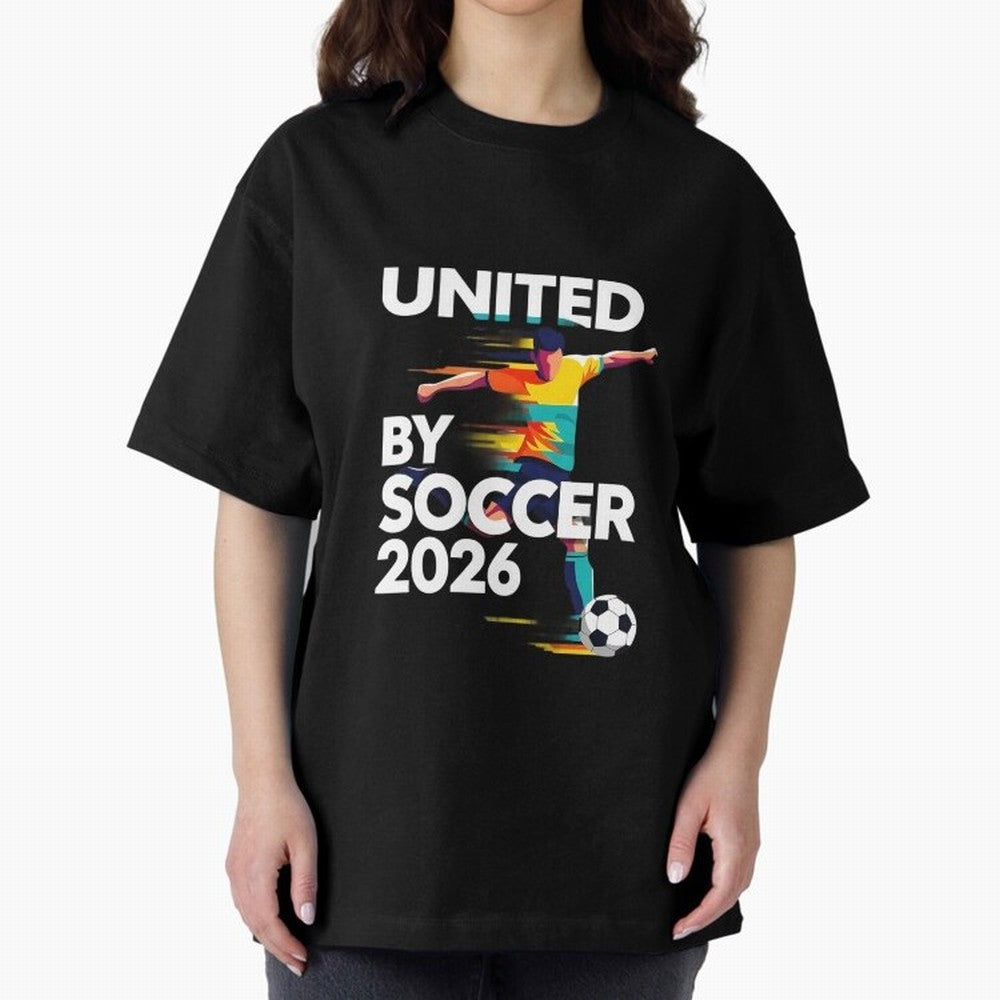 United by Soccer 2026 Football Fan Hoodie International Cup Style Graphic Classic T-Shirt Fuel Your Fan Pride for Global Football Passion for FIFA World Cup 2026 USA Canada Mexico, Filled with CR7 and Messi, France and Portugal, Sports Nostalgia,
