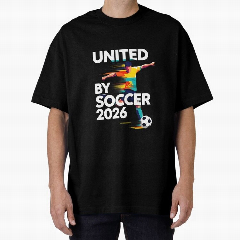 United by Soccer 2026 Football Fan Hoodie International Cup Style Graphic Classic T-Shirt Fuel Your Fan Pride for Global Football Passion for FIFA World Cup 2026 USA Canada Mexico, Filled with CR7 and Messi, France and Portugal, Sports Nostalgia,