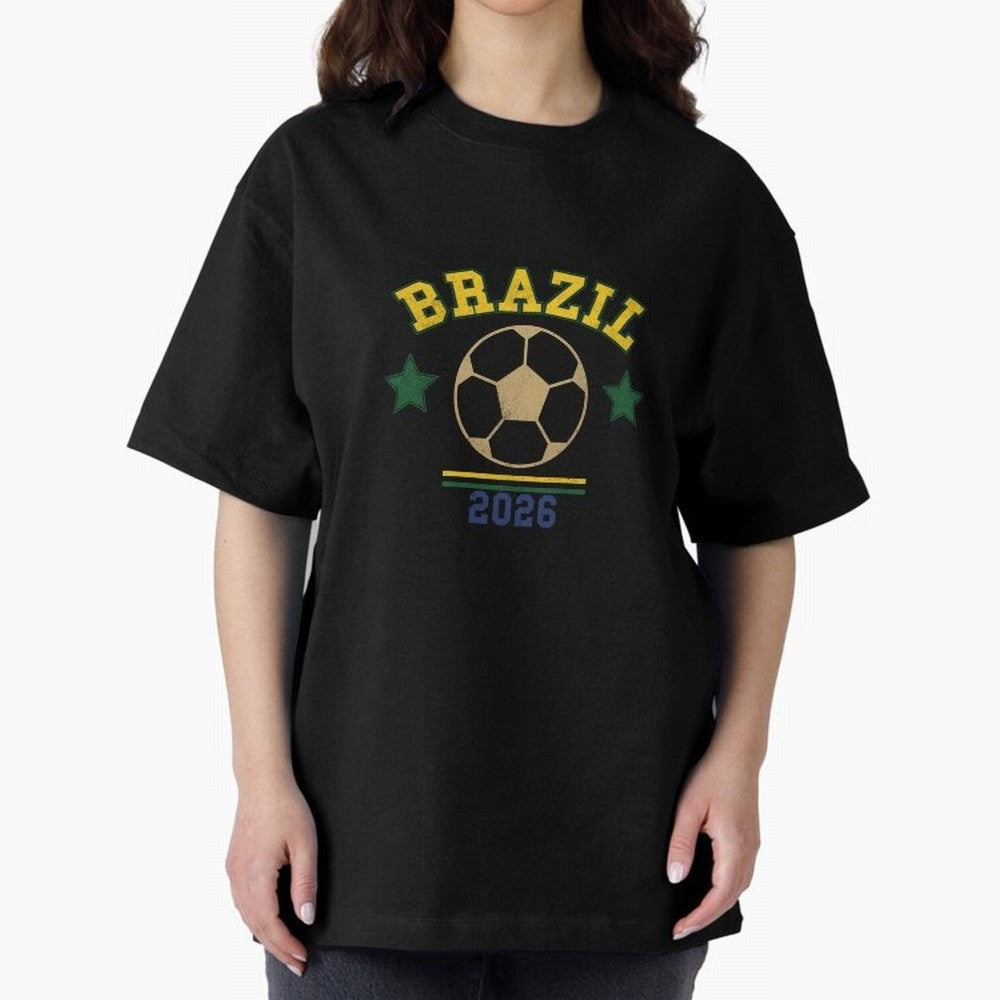 Brazil 2026 ¡ª Vintage Soccer Tee Classic T-Shirt Turn Every Weekend Toward the FIFA World Cup 2026 USA Canada Mexico Journey through Neymar, Haaland and Cristiano Ronaldo Highlights, Brazil, Portugal and Argentina Pride, Goal Celebration Energy,