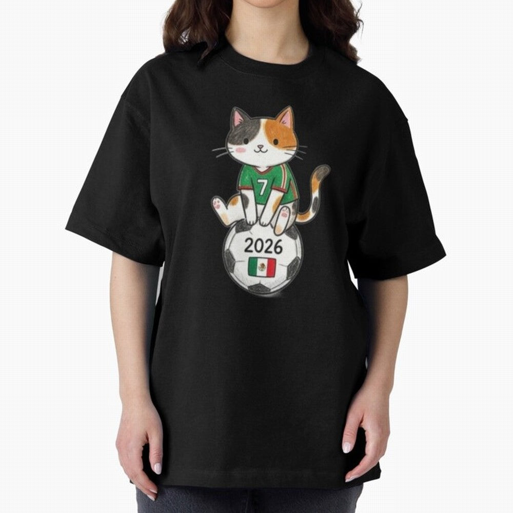 Mexico Soccer Cat #7 - 2026 World Cup Spirit Classic T-Shirt Celebrate Unforgettable Nights in FIFA World Cup 2026 Group Stage Spirit, Highlighting England and Germany, Mbappe and Neymar, Retro Football Energy, Iconic Rivalries, Trophy Chase Drama