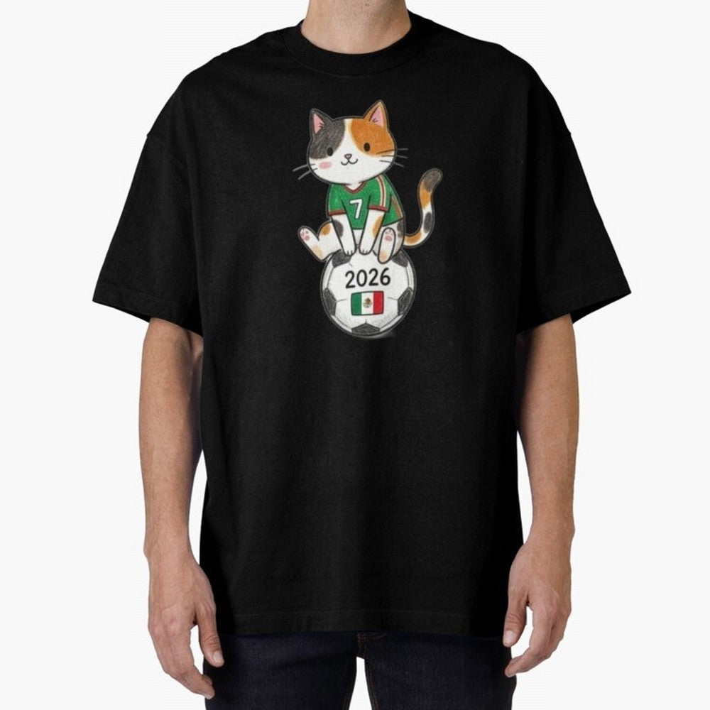 Mexico Soccer Cat #7 - 2026 World Cup Spirit Classic T-Shirt Celebrate Unforgettable Nights in FIFA World Cup 2026 Group Stage Spirit, Highlighting England and Germany, Mbappe and Neymar, Retro Football Energy, Iconic Rivalries, Trophy Chase Drama