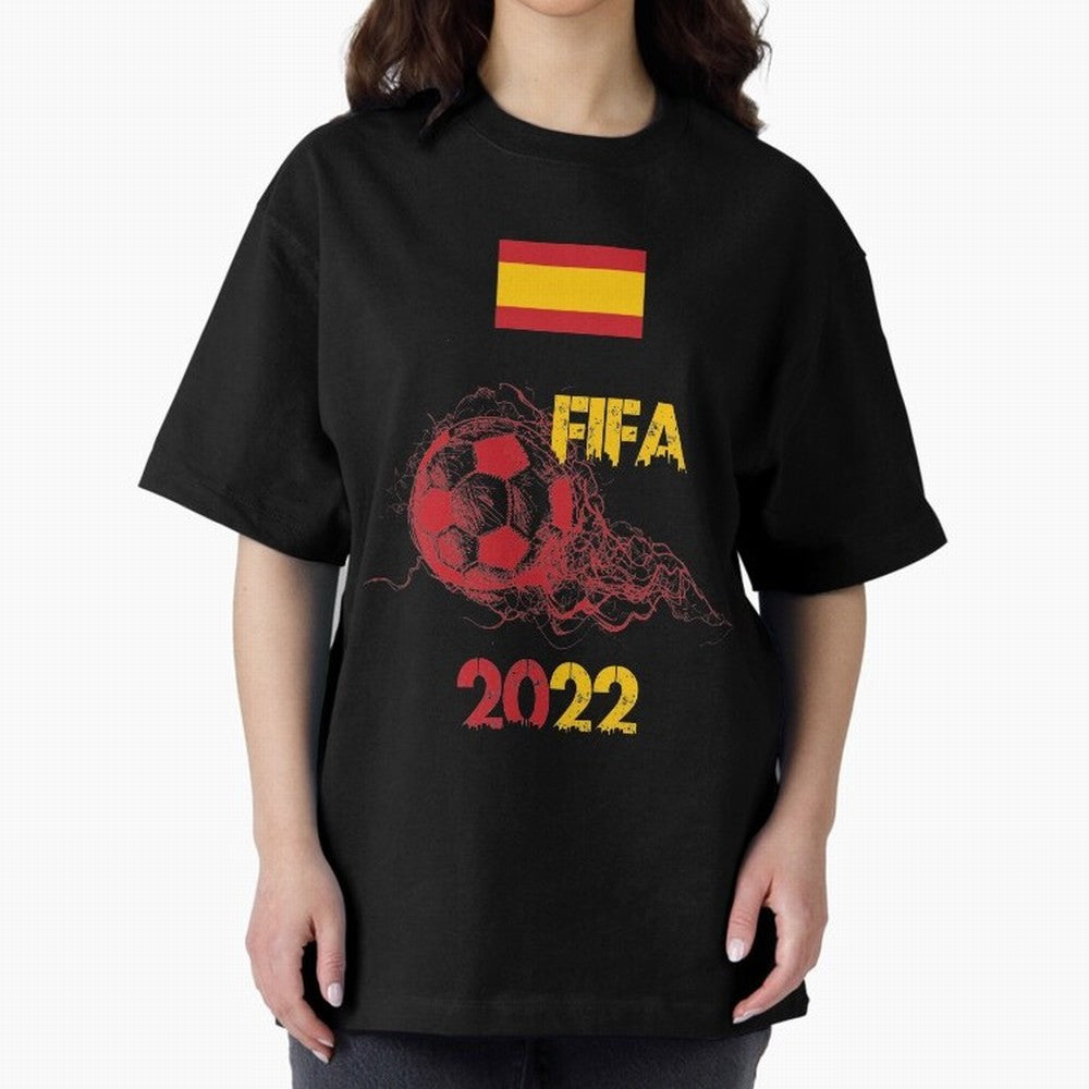 World Cup Qatar 2022 Ispanya Classic T-Shirt Wear the Spirit of FIFA World Cup 2026 Driven by Messi and Cristiano Ronaldo, England, France and Netherlands Energy, Football History, Final Match Energy, Crowd Noise and Once in a Lifetime Moments;