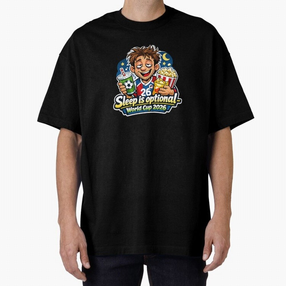 Sleep Is Optional ¨C World Cup 2026 Funny Soccer Fan Night Design Classic T-Shirt Feel the Trophy Chase of FIFA World Cup 2026 Spirit, Built around Portugal, Haaland, Global Supporter Spirit, Legendary Goals, National Colors and Tournament