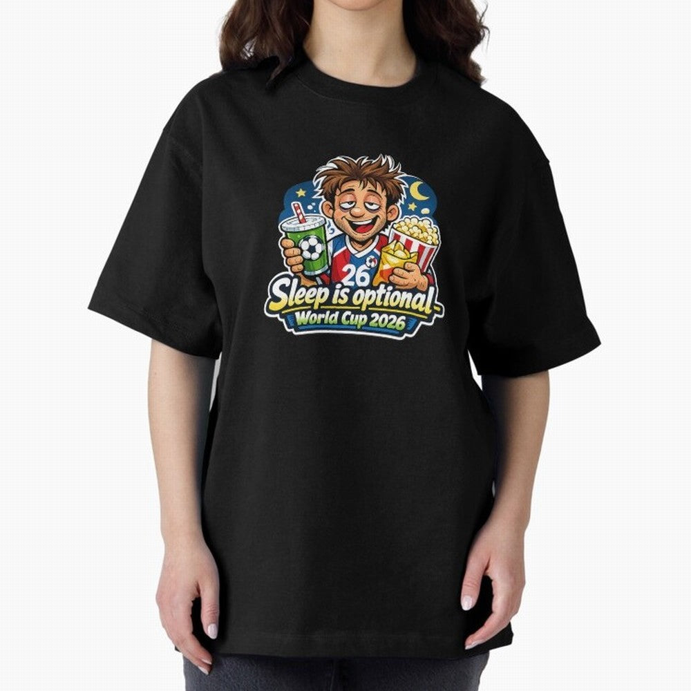 Sleep Is Optional ¨C World Cup 2026 Funny Soccer Fan Night Design Classic T-Shirt Feel the Trophy Chase of FIFA World Cup 2026 Spirit, Built around Portugal, Haaland, Global Supporter Spirit, Legendary Goals, National Colors and Tournament