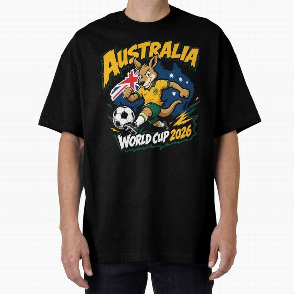 Australia World Cup 2026 Soccer Kangaroo Fan Design Classic T-Shirt Step into FIFA World Cup 2026 Built around Neymar, Argentina and Brazil Energy, Championship Spirit, Famous Goals, Roaring Crowds and International Football Unity; Great for Watch