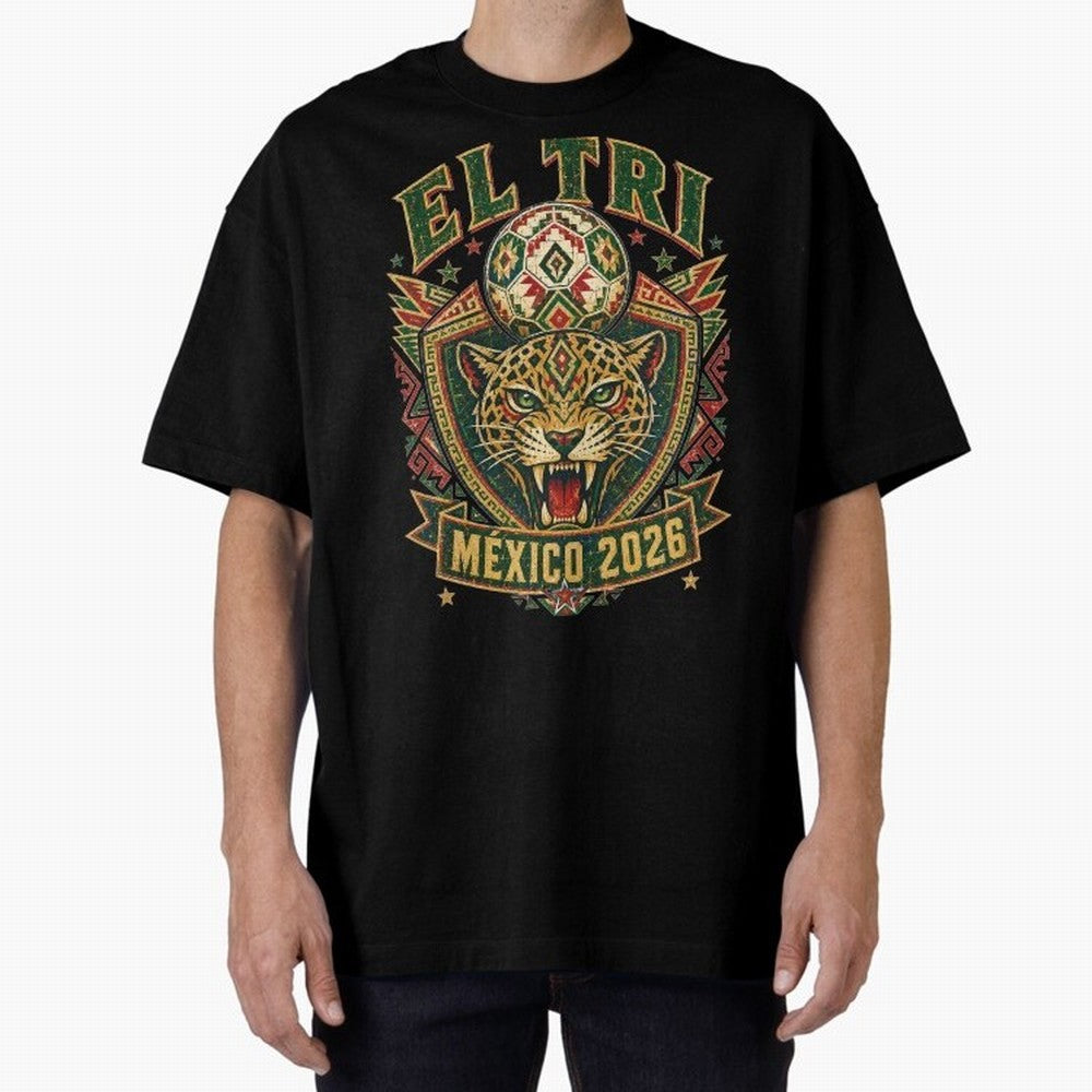 El Tri M¨¦xico 2026 World Cup Soccer T-Shirt Classic T-Shirt Celebrate the Biggest Stage of Global Football Passion for FIFA World Cup 2026 USA Canada Mexico, Driven by Neymar, Haaland and Cristiano Ronaldo, Brazil, Portugal and Argentina,