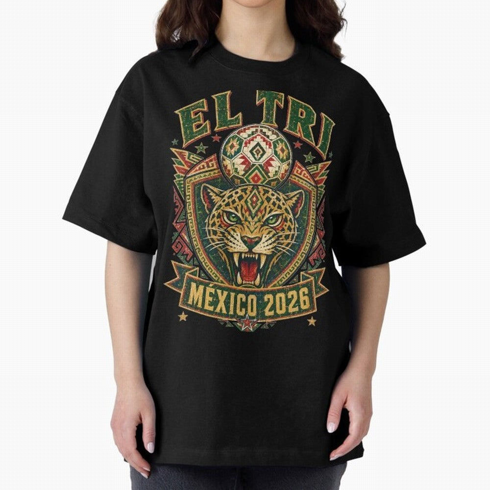 El Tri M¨¦xico 2026 World Cup Soccer T-Shirt Classic T-Shirt Celebrate the Biggest Stage of Global Football Passion for FIFA World Cup 2026 USA Canada Mexico, Driven by Neymar, Haaland and Cristiano Ronaldo, Brazil, Portugal and Argentina,