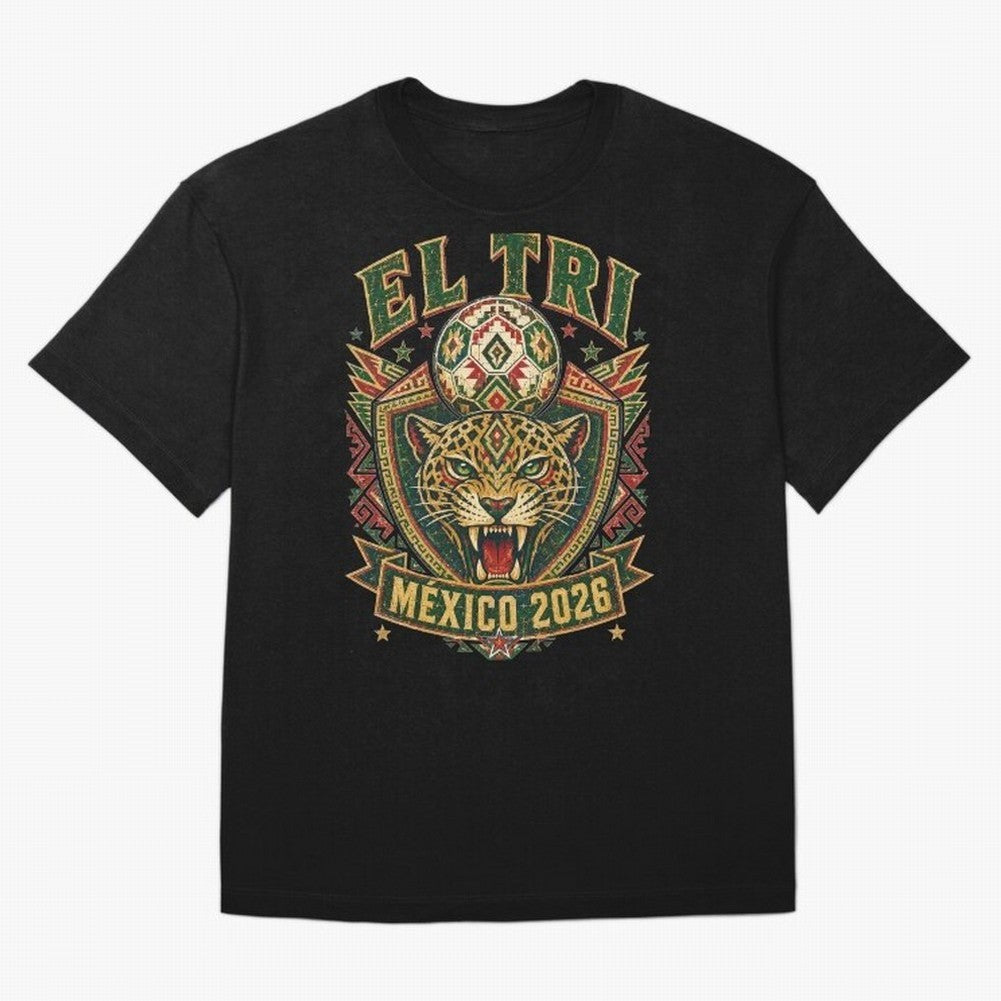 El Tri M¨¦xico 2026 World Cup Soccer T-Shirt Classic T-Shirt Celebrate the Biggest Stage of Global Football Passion for FIFA World Cup 2026 USA Canada Mexico, Driven by Neymar, Haaland and Cristiano Ronaldo, Brazil, Portugal and Argentina,