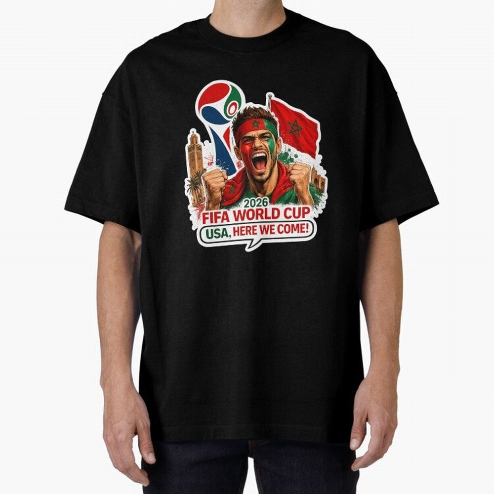 Morocco 2026 World Cup Fan Classic T-Shirt Bring Global Football Passion for FIFA World Cup 2026 Group Stage, Filled with CR7, Brazil, Supporter Pride, Iconic Celebrations, Legendary Names and Global Match Day Energy; Perfect for Fans, Collectors,