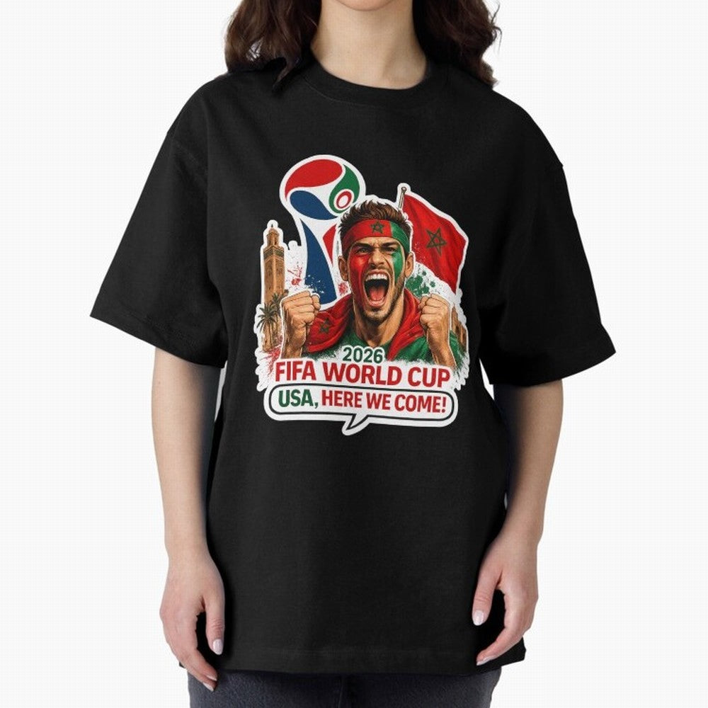 Morocco 2026 World Cup Fan Classic T-Shirt Bring Global Football Passion for FIFA World Cup 2026 Group Stage, Filled with CR7, Brazil, Supporter Pride, Iconic Celebrations, Legendary Names and Global Match Day Energy; Perfect for Fans, Collectors,