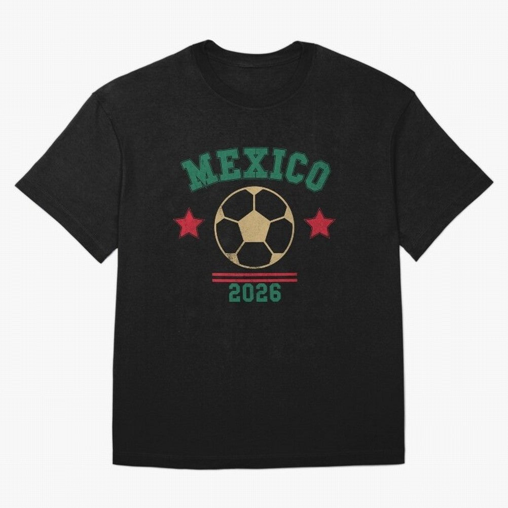 Mexico Soccer Fan 2026 Jersey Style Design Classic T-Shirt Celebrate the Magic of Match Day Hype around FIFA World Cup 2026, Messi and Cristiano Ronaldo, Netherlands, Champion Mindset, Group Stage Buzz, Knockout Tension and Passionate Fan Culture;