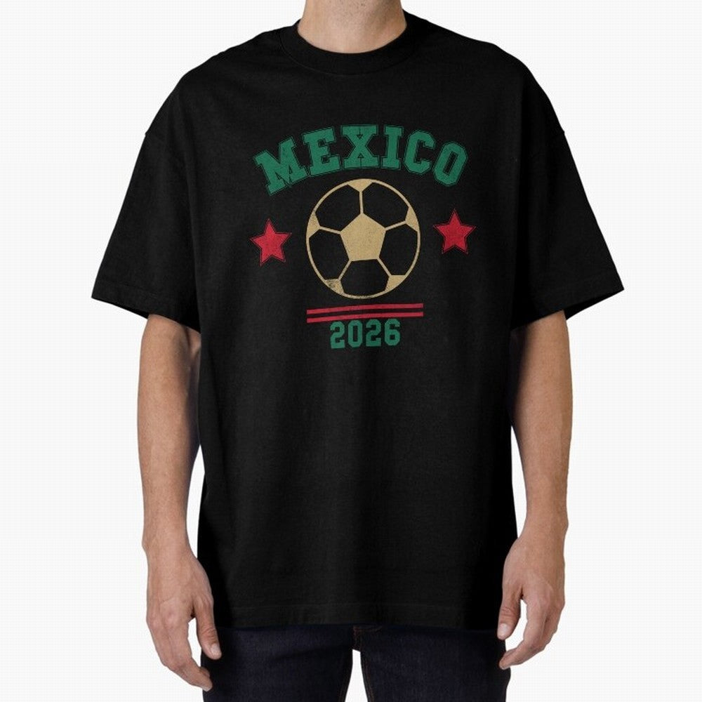 Mexico Soccer Fan 2026 Jersey Style Design Classic T-Shirt Celebrate the Magic of Match Day Hype around FIFA World Cup 2026, Messi and Cristiano Ronaldo, Netherlands, Champion Mindset, Group Stage Buzz, Knockout Tension and Passionate Fan Culture;
