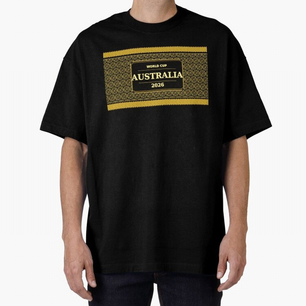 Australia Football Fan 2026 Black Gold Luxury Wrap ¡ª Socceroos Soccer Fan Classic T-Shirt Showcase Global Football Passion for FIFA World Cup 2026, Built around Messi, Brazil, Global Supporter Spirit, Legendary Goals, National Colors and