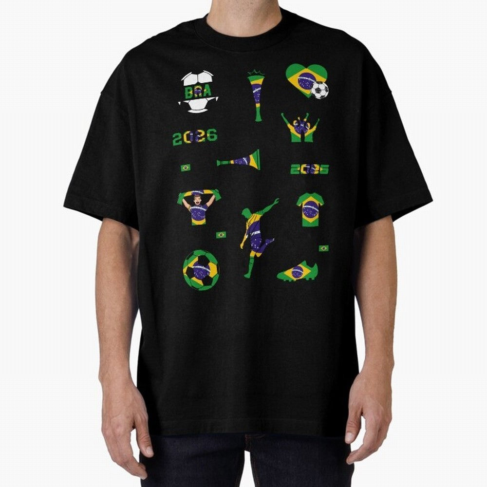 Brazil 2026 Soccer Collection Classic T-Shirt Join the Countdown to FIFA World Cup 2026 USA Canada Mexico Spirit, Connected to Spain, Cristiano Ronaldo, Haaland and CR7, Classic Soccer Heritage, Championship Pressure, Fan Loyalty and International
