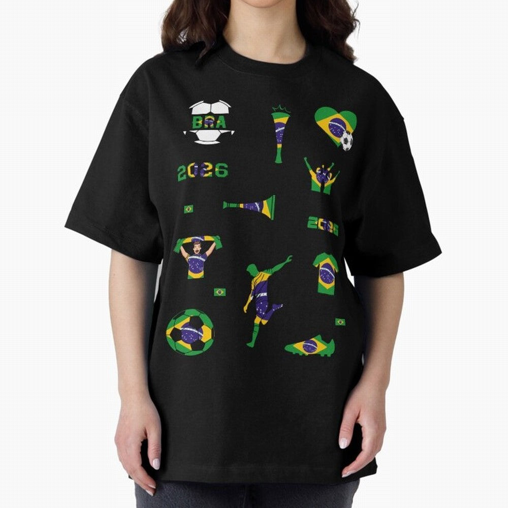 Brazil 2026 Soccer Collection Classic T-Shirt Join the Countdown to FIFA World Cup 2026 USA Canada Mexico Spirit, Connected to Spain, Cristiano Ronaldo, Haaland and CR7, Classic Soccer Heritage, Championship Pressure, Fan Loyalty and International