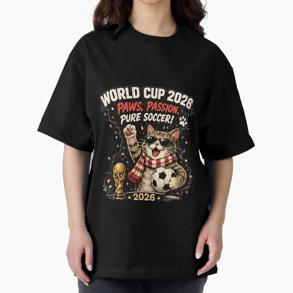 World Cup 2026 Funny Cat Soccer Retro Shirt Classic T-Shirt Show Your Tournament Heart for FIFA World Cup 2026 USA Canada Mexico Centered on Mbappe and Neymar, Brazil Energy, Retro Football Energy, Iconic Rivalries, Trophy Chase Drama and Stadium