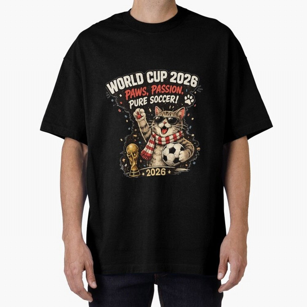 World Cup 2026 Funny Cat Soccer Retro Shirt Classic T-Shirt Show Your Tournament Heart for FIFA World Cup 2026 USA Canada Mexico Centered on Mbappe and Neymar, Brazil Energy, Retro Football Energy, Iconic Rivalries, Trophy Chase Drama and Stadium