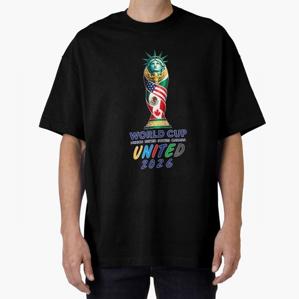 World Cup United 2026 Mexico USA Canada Soccer Design Classic T-Shirt Celebrate Fan Culture around FIFA World Cup 2026 Group Stage Spirit, Centered on Portugal, Messi, Vintage Soccer Flavor, Modern Football Stars, National Flags and Final Night