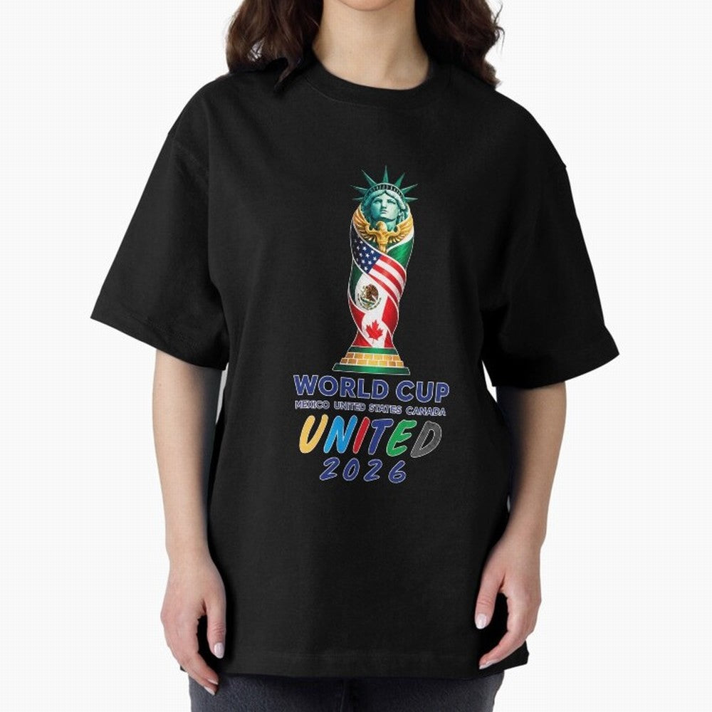 World Cup United 2026 Mexico USA Canada Soccer Design Classic T-Shirt Celebrate Fan Culture around FIFA World Cup 2026 Group Stage Spirit, Centered on Portugal, Messi, Vintage Soccer Flavor, Modern Football Stars, National Flags and Final Night
