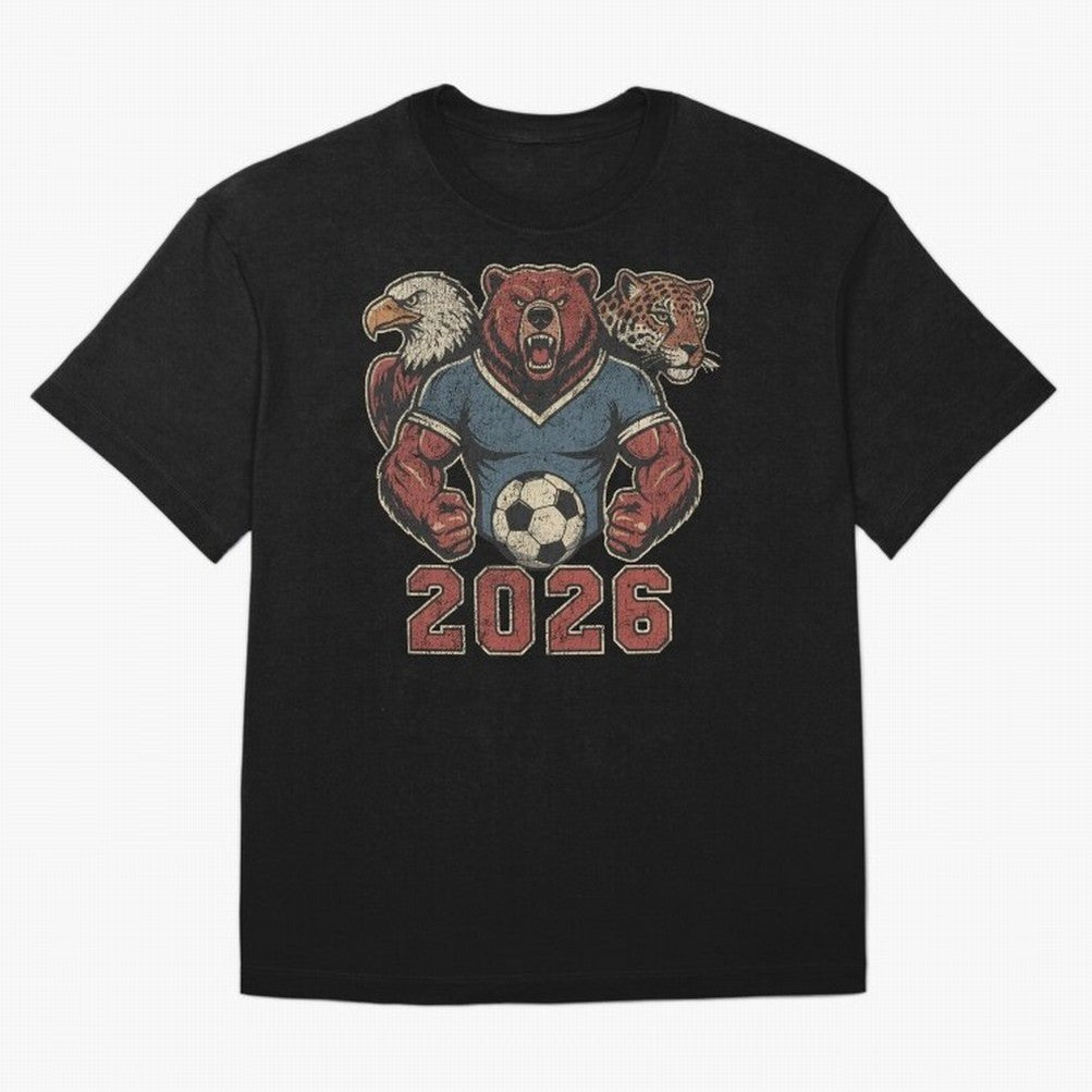World Cup 2026 Host Mascots | USA Canada Mexico Soccer Classic T-Shirt Relive FIFA World Cup 2026 Spirit, Celebrating Portugal, Spain and Germany, Neymar, Haaland and Cristiano Ronaldo, Goal Celebration Energy, Supporter Heritage, Football Icons