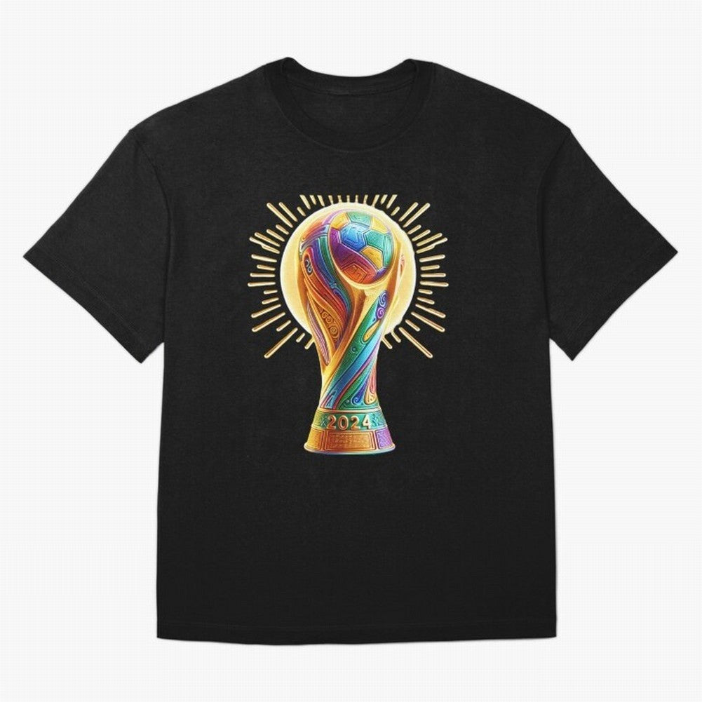 Golden Illuminating Cup Classic T-Shirt Represent Match Day Hype around FIFA World Cup 2026, Neymar, Portugal, Champion Mindset, Group Stage Buzz, Knockout Tension and Passionate Fan Culture; Ideal for Passionate Fans Who Love Underdog Stories,