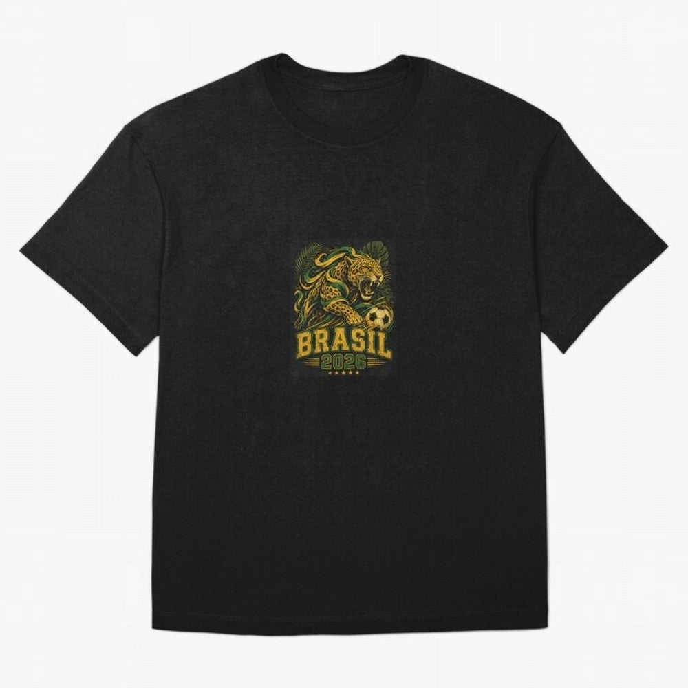 Samba Flame - Brasil World Cup 2026 Fan shirt Classic T-Shirt Represent Football Lovers during Global Football Passion for FIFA World Cup 2026, Capturing Messi, Brazil, Portugal and Argentina, Championship Spirit, Famous Goals, Roaring Crowds and