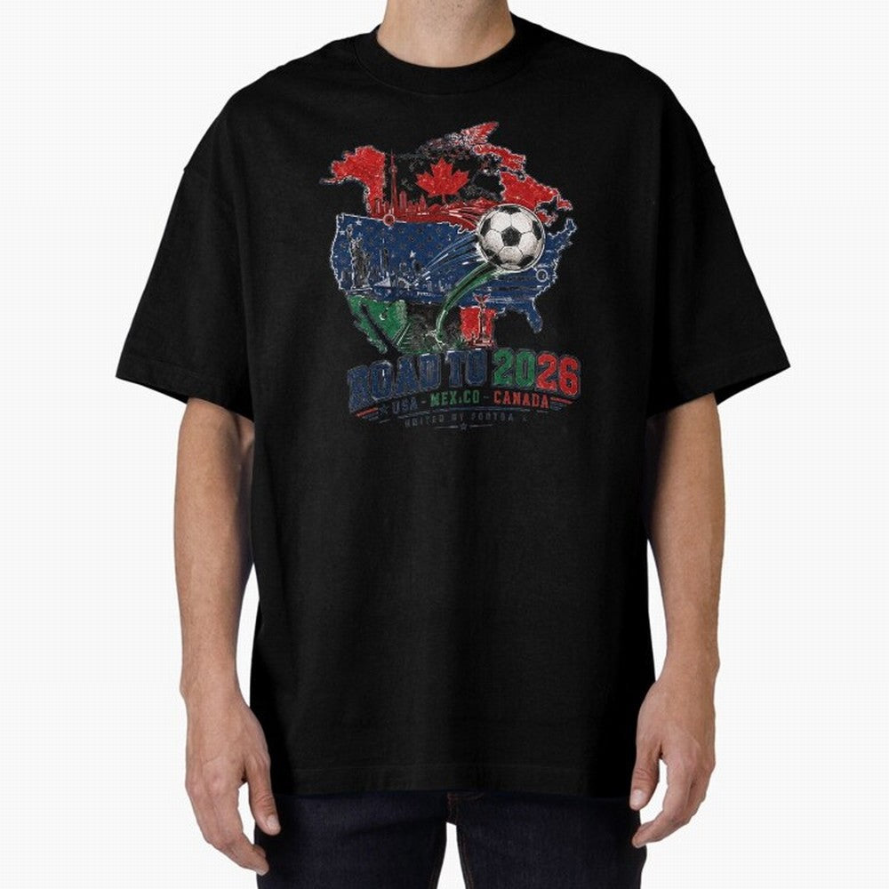 Road to 2026 USA Mexico Canada Soccer Badge Classic T-Shirt Wear the Spirit of Global Football Passion for FIFA World Cup 2026, Built around Mbappe, Portugal, Retro Football Energy, Iconic Rivalries, Trophy Chase Drama and Stadium Atmosphere;