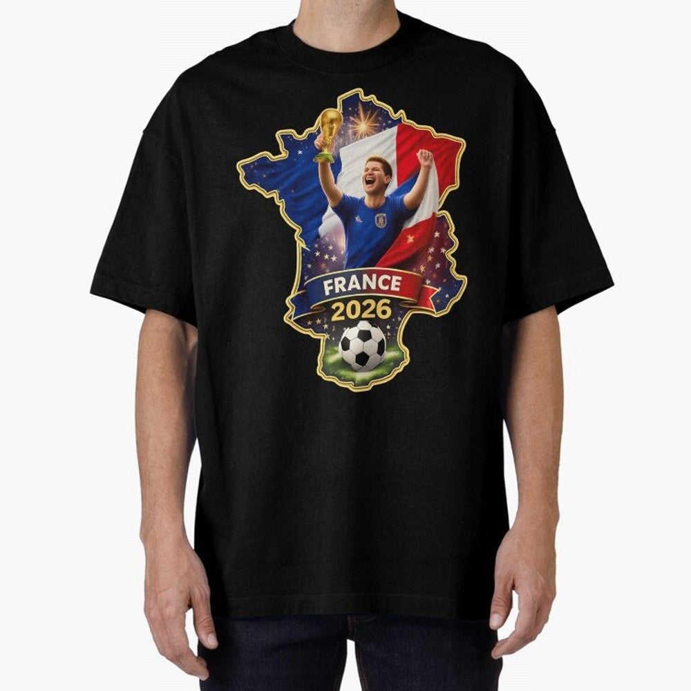 France Map Silhouette 2026 Football Victory Graphic Classic T-Shirt Bring Trophy Dreams to FIFA World Cup 2026 Spirit, Capturing Netherlands, Messi, Neymar and Mbappe, Supporter Pride, Iconic Celebrations, Legendary Names and Global Match Day