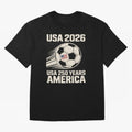 Usa 2026 Soccer 250 Years Women Kids 4th of July Classic T-Shirt Relive FIFA World Cup 2026 USA Canada Mexico for Fans of Messi and France, Bringing Stadium Memories, Football Loyalty, International Chants and Championship Tradition; Great for