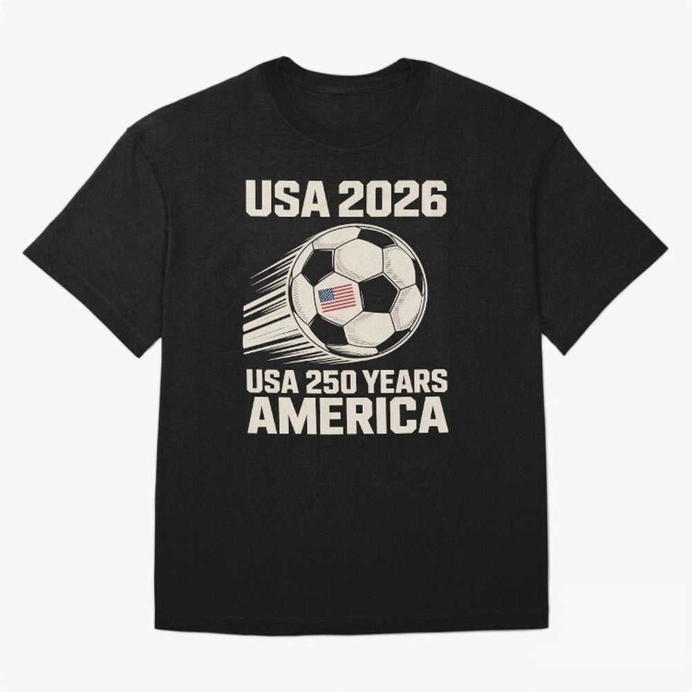 Usa 2026 Soccer 250 Years Women Kids 4th of July Classic T-Shirt Relive FIFA World Cup 2026 USA Canada Mexico for Fans of Messi and France, Bringing Stadium Memories, Football Loyalty, International Chants and Championship Tradition; Great for