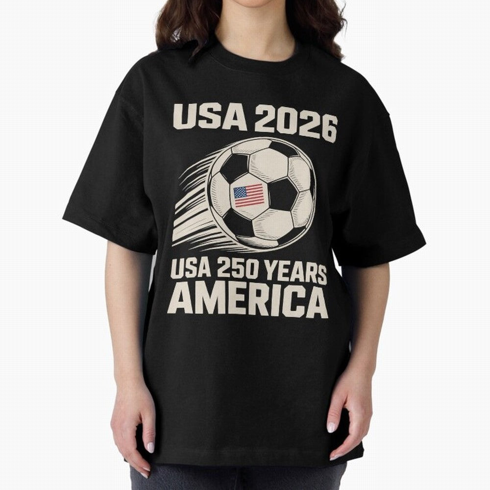 Usa 2026 Soccer 250 Years Women Kids 4th of July Classic T-Shirt Relive FIFA World Cup 2026 USA Canada Mexico for Fans of Messi and France, Bringing Stadium Memories, Football Loyalty, International Chants and Championship Tradition; Great for