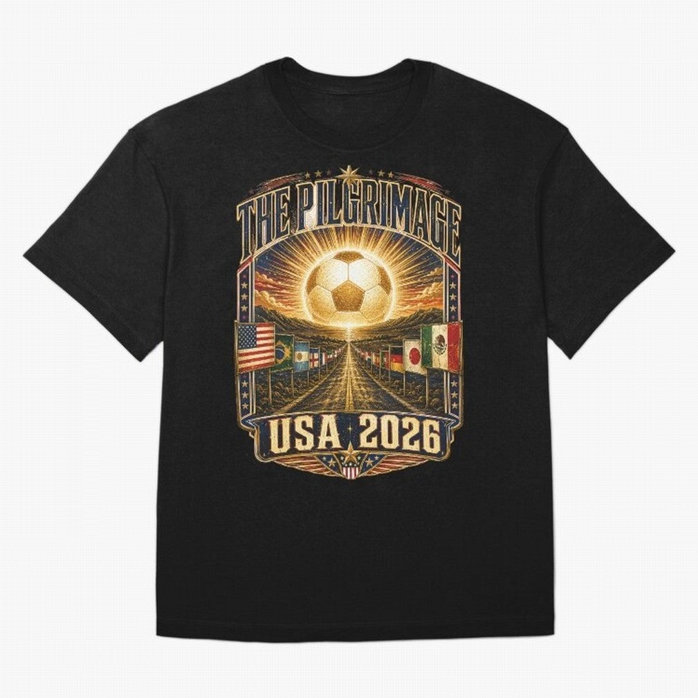 The Pilgrimage World Cup 2026 Soccer T-Shirt Classic T-Shirt Celebrate Fan Culture around Global Football Passion for FIFA World Cup 2026, Made for Messi, Brazil, Fan Favorite Moments, National Team Passion, Big Match Drama and Soccer History; Made