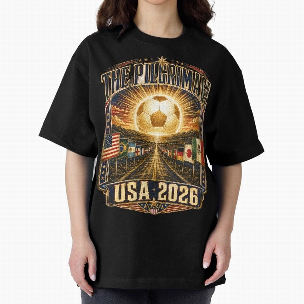 The Pilgrimage World Cup 2026 Soccer T-Shirt Classic T-Shirt Celebrate Fan Culture around Global Football Passion for FIFA World Cup 2026, Made for Messi, Brazil, Fan Favorite Moments, National Team Passion, Big Match Drama and Soccer History; Made