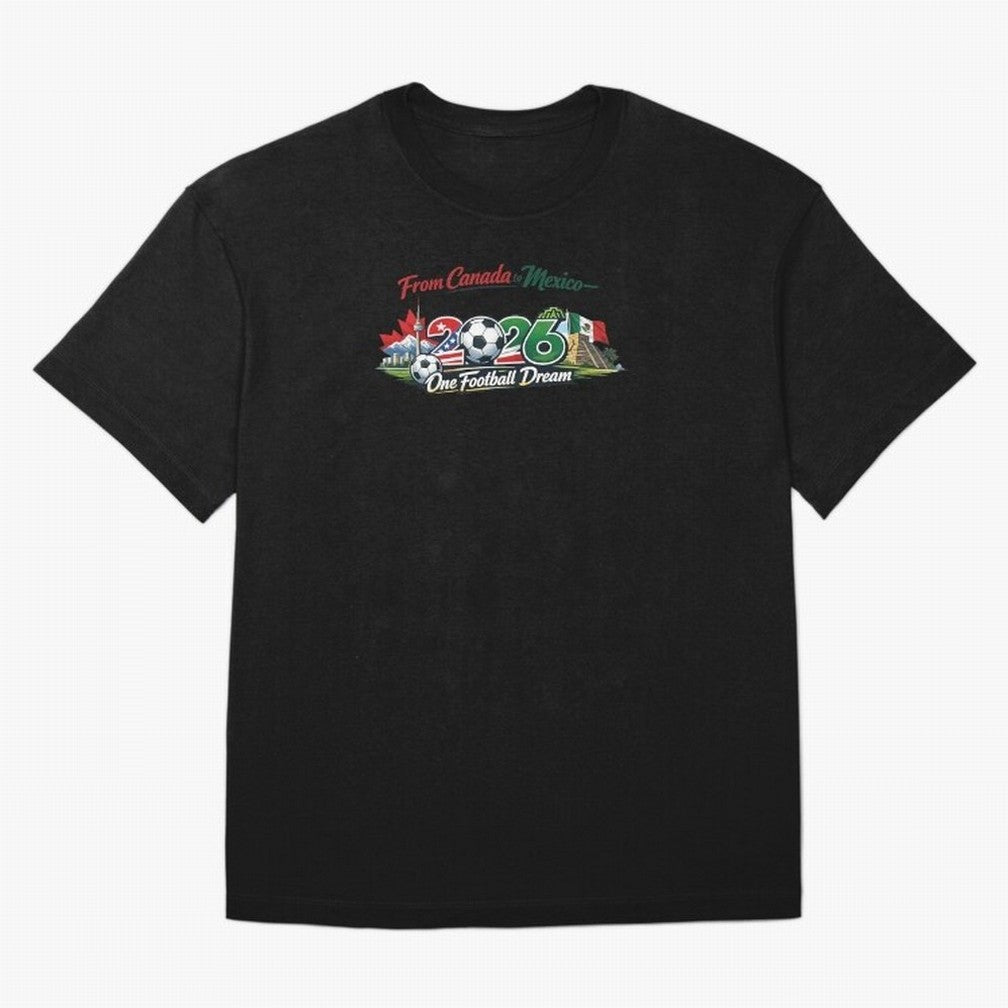 2026 Football Fan Design - North America - Three Nations One Dream Classic T-Shirt Cheer through Every Moment of Global Football Passion for FIFA World Cup 2026, Driven by Mbappe, Brazil, Portugal and Argentina, Goal Celebration Energy, Supporter