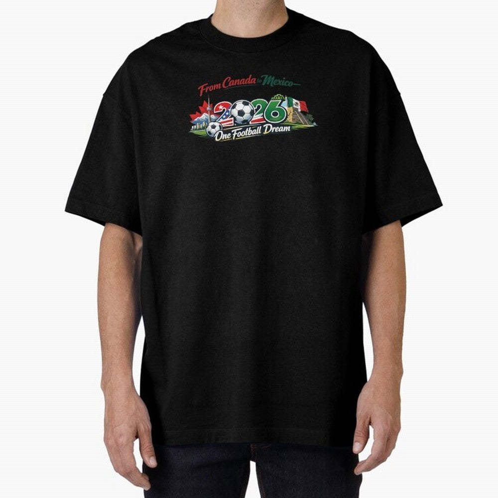 2026 Football Fan Design - North America - Three Nations One Dream Classic T-Shirt Cheer through Every Moment of Global Football Passion for FIFA World Cup 2026, Driven by Mbappe, Brazil, Portugal and Argentina, Goal Celebration Energy, Supporter