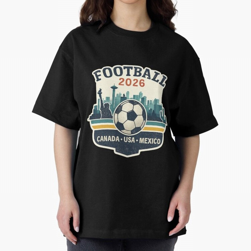 Football 2026 ¨C One World One Goal Classic T-Shirt Show Championship Spirit for FIFA World Cup 2026 for Fans of Mbappe and Neymar and Brazil, Portugal and Argentina, Bringing Classic Soccer Heritage, Championship Pressure, Fan Loyalty and